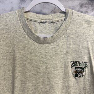 Vintage Portland Sea Dogs T Shirt Mens 2XL Gray Minor League Baseball